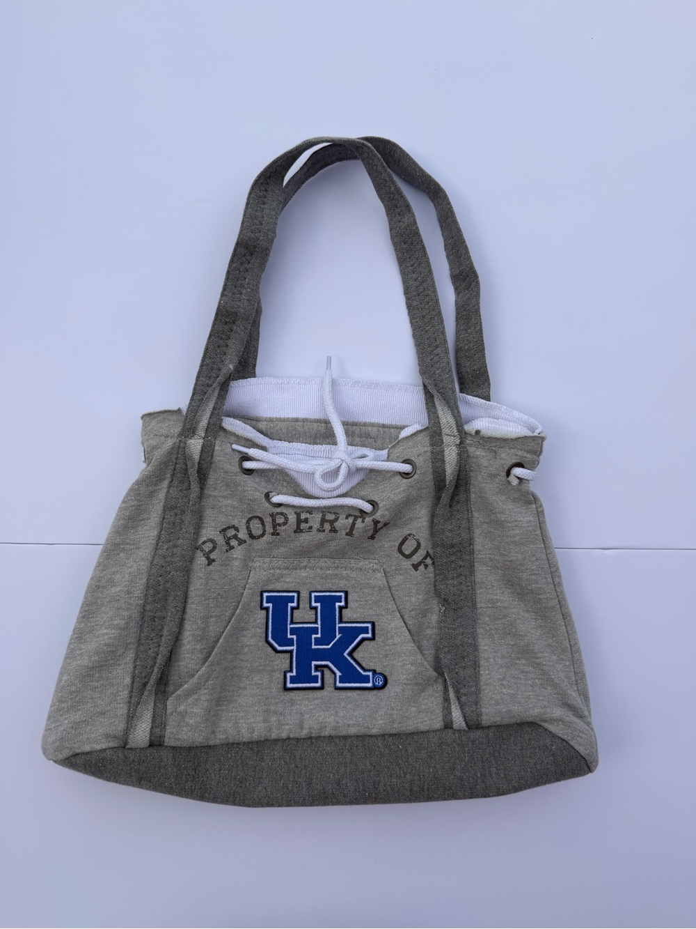 Little Earth Gray Tote with Blue Accent Logo